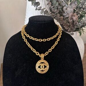 Chanel Large Medallion Necklace Like New